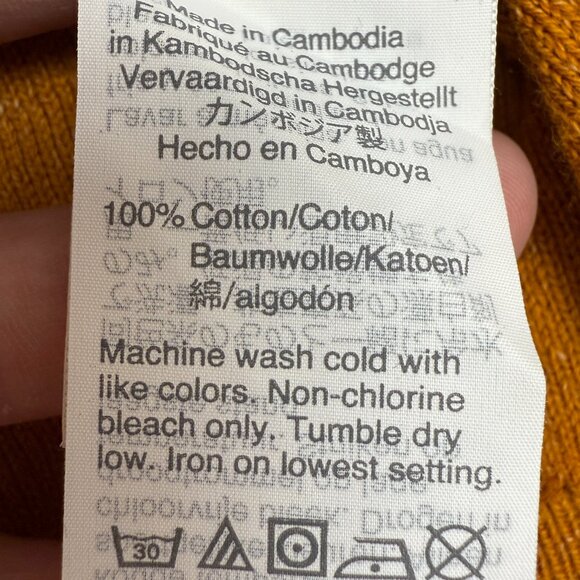 EUC Men's J. CREW Raglan Budded Crewneck Sweater Orange | Size L - Picture 5 of 6